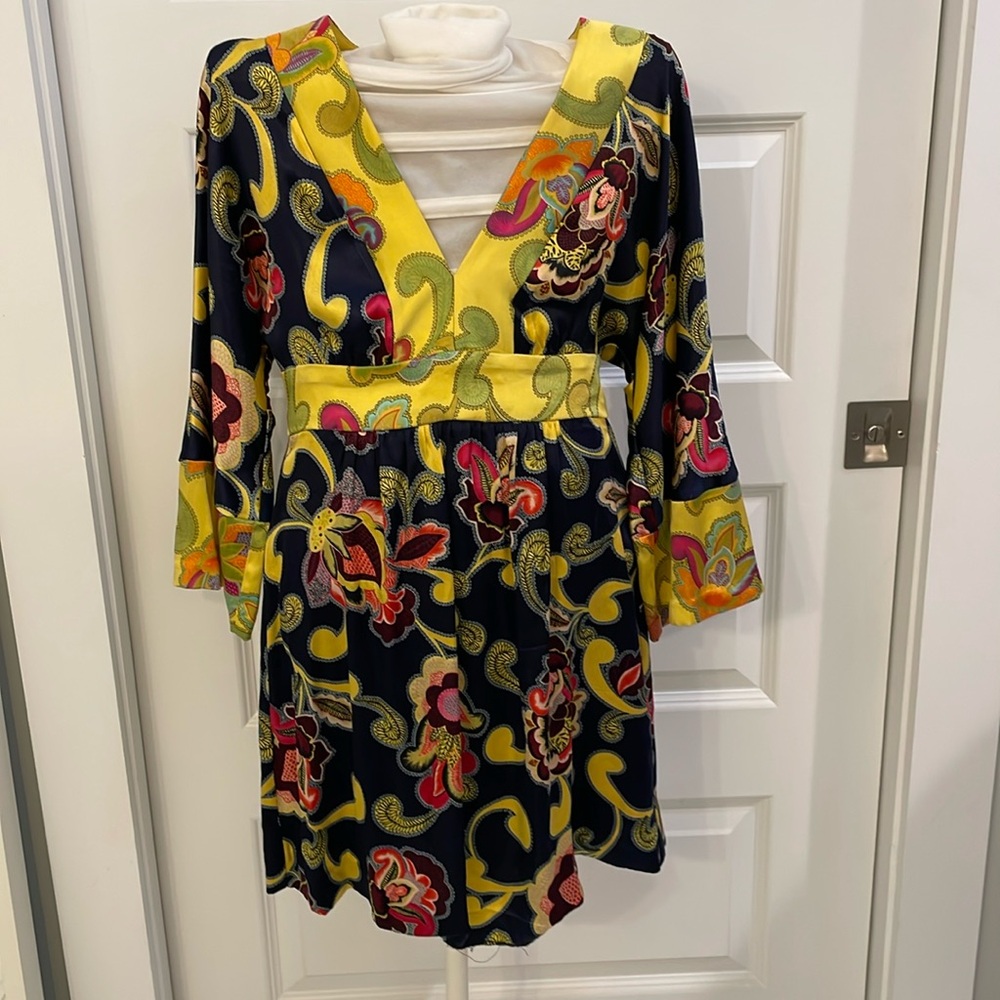 Trina Turk colorful paisley silk dress